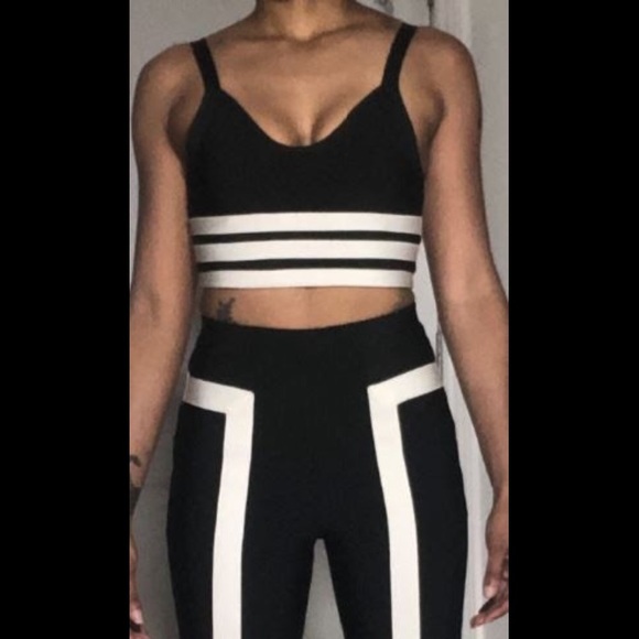 Black and white fashion nova 2 piece set night out - Picture 3 of 3